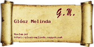 Glósz Melinda névjegykártya
